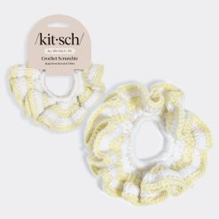 Butter Yellow Crochet Scrunchie