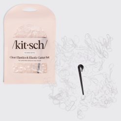 Clear & Black No-Snag Elastics 200pcs & Cutter Set